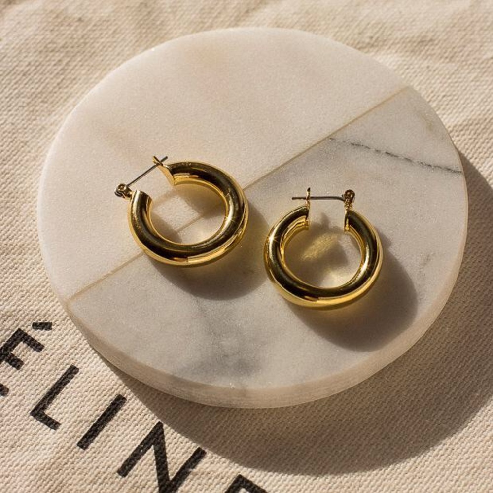 Luv Aj Baby Amalfi Tube Hoops - Gold